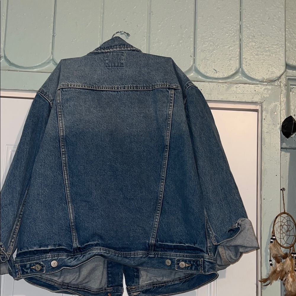 Old Navy Blue Denim Jean Jacket - Women's Casual Button Front - Picture 8 of 9